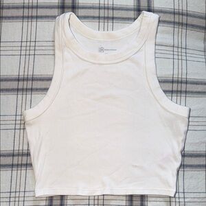 No Boundaries White Ribbed Crop Top